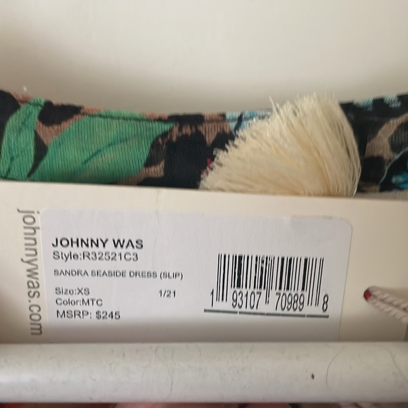 Johnny Was Sandra Seaside Dress with slip, cotton voile -perfect for vacation - Picture 6 of 8